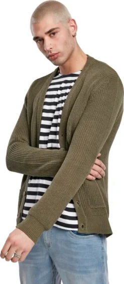 Urban Classics Cardigan/Strickjacke Boxy Cardigan Olive-L -DIDRIKSONS Verkäufe 07a925b6f16a8a23505102ac07a0b582
