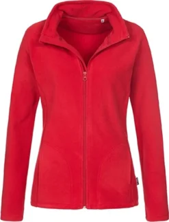 Stedman Damen Fleece-Jacke Fleece Jacke ST5100 Rot Scarlet Red XS