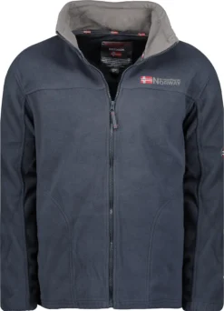 Geographical Norway Herren Warme Flauschige Fleece Jacke Outdoor Sweater Ski Sport Freizeit G-Tamazonie, Farbe: Navy, Größe: 3XL