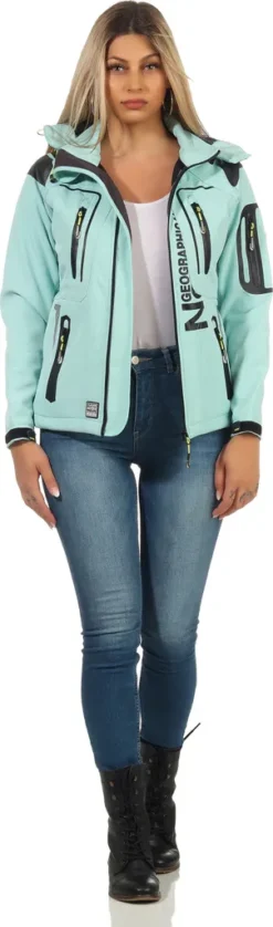 Geographical Norway Damen Softshell Jacke G-TANSY - AQUA - XXL -DIDRIKSONS Verkäufe 13a940503b5590412c5f2496013529fa