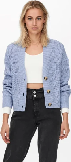 Only Cardigan Damen ONLCAROLSPRING L/S CARDIG Größe XL, Farbe: 213991 Blue Heron -DIDRIKSONS Verkäufe 15e7e90ceb67534ee20d4b0e3a826f82