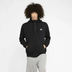 Nike M Nsw Club Hoodie Fz Bb Black/Black/White L -DIDRIKSONS Verkäufe 188a8d597974d6a967b398ba0eefdf50