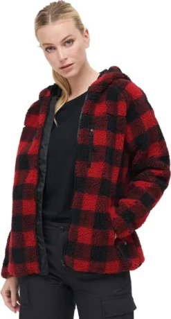 Brandit Ladies - Teddyfleece Jacke Rot / Schwarz - S -DIDRIKSONS Verkäufe 19e4ea2cb3a885e2436e307953e181d7