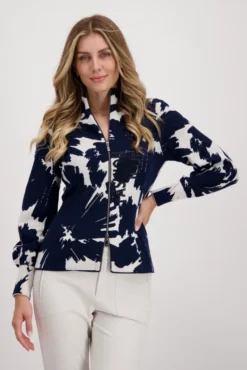 Monari Strickjacke Größe 44, Farbe: 706 Night Sky Gemustert -DIDRIKSONS Verkäufe 1a514d80bb571d2baf7f75a5e610f59c