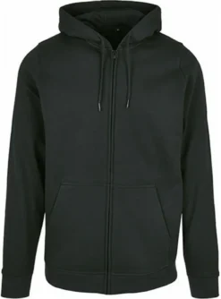Build Your Brand Basic Zip Hoody - Kapuzen Sweatjacke - Farbe: Black - Größe: 4XL