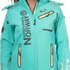 Geographical Norway Damen Softshell Jacke Model: G-ROSE, Farbe: Lagoon/Yellow, Größe: XXL