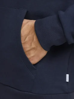 JACK & JONES KAPUZENPULLOVER JJECORP SWEAT HOOD, Farbe:Navy Blazer Reg Large Print / Blau, Größe:M -DIDRIKSONS Verkäufe 2901ccb97b1c22ace8b1a56e0b1f807c