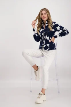 Monari Strickjacke Größe 44, Farbe: 706 Night Sky Gemustert -DIDRIKSONS Verkäufe 302275f8b638a1bf04ee188f10017a9e