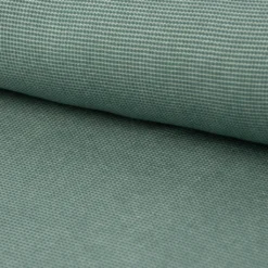 Strickstoff Waffelstrick Aus Baumwolle Zweifarbig Altgrün Lindgrün 1,6m Breite