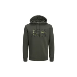 JACK & JONES Hoodie Kapuzenpulli JCOTECH Sweat Hood S-XL, Farbe:Forest Night / Grün, Größe:M