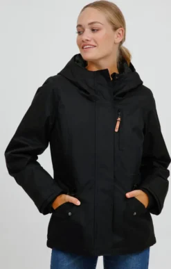 OXMO OXBellissa Damen Winterjacke Damenjacke Jacke Gefüttert Mit Kapuze
