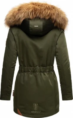 Marikoo Damen Winter Jacke Parka Winterjacke Kunstfell Gefüttert Kapuze Sanakoo Olive Gr: 38 - M -DIDRIKSONS Verkäufe 402d1063a46e2628b24cafd350592b8e