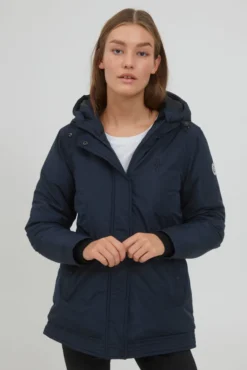 OXMO OXJytte Damen Winterjacke Damenjacke Jacke Gefüttert Mit Kapuze