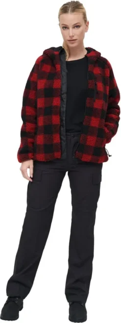 Brandit Ladies - Teddyfleece Jacke Rot / Schwarz - S -DIDRIKSONS Verkäufe 42a3474d8ac40986e9ee9553816a3c52