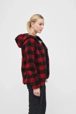 Brandit Ladies - Teddyfleece Jacke Rot / Schwarz - S -DIDRIKSONS Verkäufe 4ba14afbcfda9b3dfaeb97304206c4b5