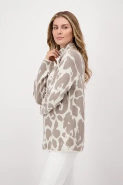 Monari Damen Strickpullover Mit Stehkragen, Strass, Animal Look Kitt Beige 38 -DIDRIKSONS Verkäufe 4c1b788deb73ea5865a1b60e9d3d71e7