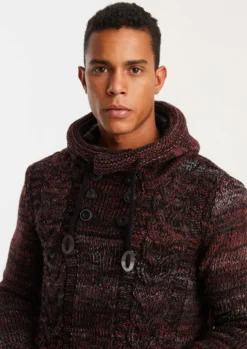 Leif Nelson Kapuze Herren Strickpullover Grobstrick Kapuze LN-20227, Rot / XXL -DIDRIKSONS Verkäufe 4d8b15fc257f1181f5a6ab8660ac5a55