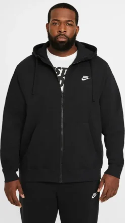Nike M Nsw Club Hoodie Fz Bb Black/Black/White M -DIDRIKSONS Verkäufe 512203c14107c4b06b83ea21257645d7