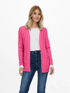 Only Cardigan Damen Größe L, Farbe: 194279003 Carmine Rose/Me