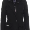 Geographical Norway Damen Warme Dicke Winterjacke G-Airline, Schwarz, Größe XL