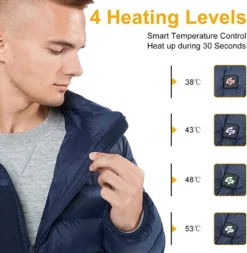 COSTWAY Beheizte Jacke Für Herren, Wasserdichter Winddichter Heizmantel Mit 4 Stufig Einstellbarer Temperatur, Elektrische Heizjacke Ohne Akku -DIDRIKSONS Verkäufe 60916de9bc22c54f47bbd7495a00c904
