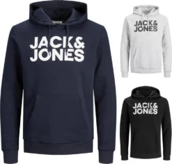 JACK & JONES KAPUZENPULLOVER JJECORP SWEAT HOOD, Farbe:Navy Blazer Reg Large Print / Blau, Größe:M -DIDRIKSONS Verkäufe 64b1dbbbb3860cb8445b5ed8f2c3bd51