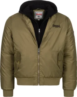 Herren Jacke Mit Kapuze Normale Passform BALLINDEAN Olive/Black L Lonsdale