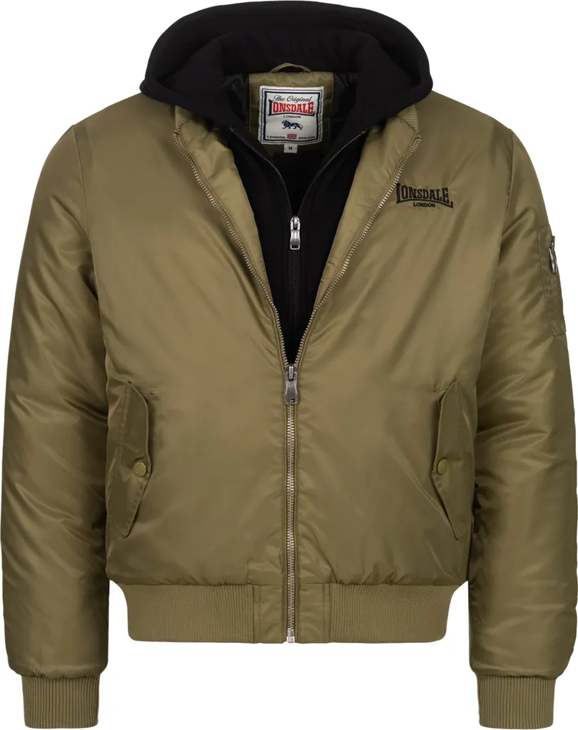 Herren Jacke Mit Kapuze Normale Passform BALLINDEAN Olive/Black L Lonsdale 3 Herren Jacke Mit Kapuze Normale Passform BALLINDEAN Olive/Black L Lonsdale