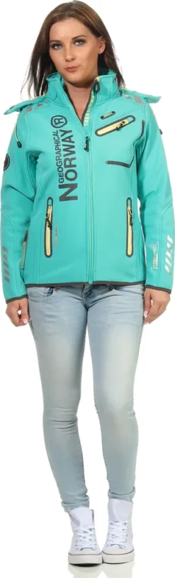 Geographical Norway Damen Softshell Jacke Model: G-ROSE, Farbe: Lagoon/Yellow, Größe: XXL -DIDRIKSONS Verkäufe 73e4e975bd0b967afff177370d4817ba