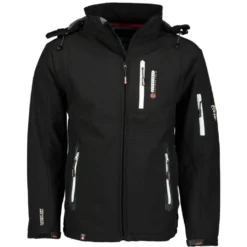 Geographical Norway Herren Softshelljacke Funktions Outdoor Jacke Model: Tichri, Farbe: Schwarz, Größe: XXL