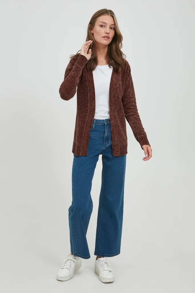 OXMO OXElisabet Damen Lange Strickjacke Grobstrick Cardigan Longstrickjacke 4 OXMO OXElisabet Damen Lange Strickjacke Grobstrick Cardigan Longstrickjacke – Bild 2