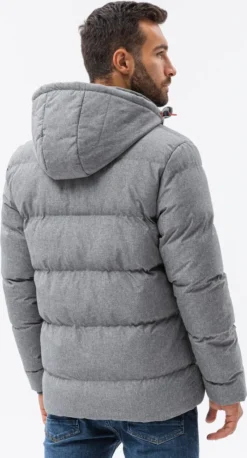 Ombre Herren Winterjacke Mit Kapuze Isoliert Jacke Herbst/ Winter Grau S-XXL C552 -DIDRIKSONS Verkäufe 7c0c97a1dc76c41e82988f5b35da05f2