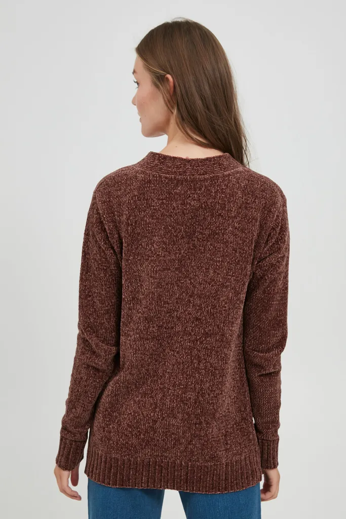 OXMO OXElisabet Damen Lange Strickjacke Grobstrick Cardigan Longstrickjacke 5 OXMO OXElisabet Damen Lange Strickjacke Grobstrick Cardigan Longstrickjacke – Bild 3