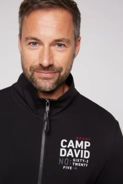 Camp David Sweatjacke Mit Logo , Größe:L, Farbe:Schwarz -DIDRIKSONS Verkäufe 7fee45ceded4cc7890c3bd9dce564721