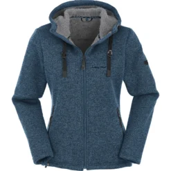 Maul Sport Damen Strickfleece Jacke Chieming Damen 8900726 Kristallblau 44