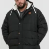 BLEND BHFrederic BT Frederic Winterjacke Herren Big & Tall Herrenjacke Jacke Große Größen Bis 6xl Mit Teddyfell-Kapuze