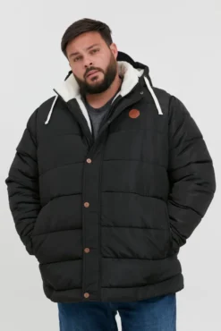 BLEND BHFrederic BT Frederic Winterjacke Herren Big & Tall Herrenjacke Jacke Große Größen Bis 6xl Mit Teddyfell-Kapuze