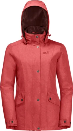 Jack Wolfskin Park Avenue Jacket Winterjacke Damen Coral Rot M