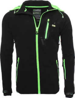 Geographical Norway Ticket Herren Softshelljacke Funktions-Outdoor-Jacke, Schwarz, Größe M