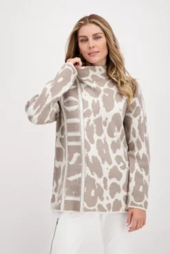 Monari Damen Strickpullover Mit Stehkragen, Strass, Animal Look Kitt Beige 38 -DIDRIKSONS Verkäufe a15d4cc2ee4da2cbd8fede32e3b0dc06