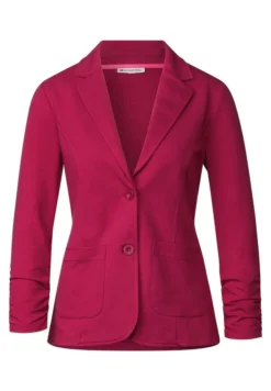 Street One QR Basic Blazer With Gath Größe 42, Farbe: 14602 Woody Rose