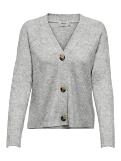 Only Cardigan Damen ONLCAROL L/S CARDIGAN KNT Größe M, Farbe: 179073 Light Grey Melange -DIDRIKSONS Verkäufe a957de5098093fcf399faa7db9d54eb8