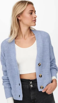 Only Cardigan Damen ONLCAROLSPRING L/S CARDIG Größe XL, Farbe: 213991 Blue Heron -DIDRIKSONS Verkäufe a9a56b2f56e3ef69b7656130fd97b499