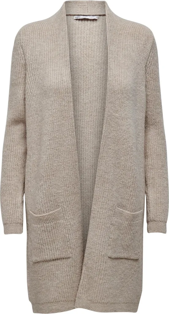 ONLY Female Strickjacke - Damen Cardigan Lang Taschen, Farbe:Beige, Größe:S 4 ONLY Female Strickjacke - Damen Cardigan Lang Taschen, Farbe:Beige, Größe:S – Bild 2