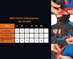 NEO TOOLS Arbeitsjacke 81-558-XXL 80cm Polyester -DIDRIKSONS Verkäufe b38724b9b081cf836df61a06848dff84