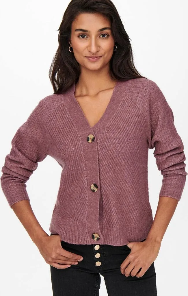 Only Damen Strickjacke OnlCarol Struktur Cardigan Pullover Herbst Winter, Farbe:Rosa, Größe:XL 8 Only Damen Strickjacke OnlCarol Struktur Cardigan Pullover Herbst Winter, Farbe:Rosa, Größe:XL – Bild 6