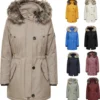 ONLY Damen Winter-Jacke OnlIris Einfarbiger Parka Mantel Fellkapuze Winter, Farbe:Hellblau, Größe:M -DIDRIKSONS Verkäufe b43b211b385ffa590568f92a65eaa78f 1