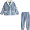 Fleece-Pyjama-Set Damen-Set Mit 2 Weichen, Kuscheligen, Flauschigen Pulloverhosen, Lockeren, Warmen Plüsch-Pyjamas,M,Zmk Himmelblau -DIDRIKSONS Verkäufe ba9a3cdcc5445df50065d988227bb693