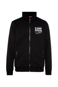 Camp David Sweatjacke Mit Logo , Größe:L, Farbe:Schwarz