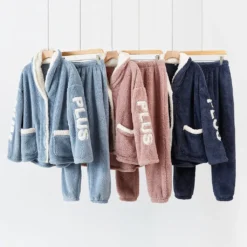 Fleece-Pyjama-Set Damen-Set Mit 2 Weichen, Kuscheligen, Flauschigen Pulloverhosen, Lockeren, Warmen Plüsch-Pyjamas,M,Zmk Himmelblau -DIDRIKSONS Verkäufe cb40f15a178eab09814e573eaab99dff